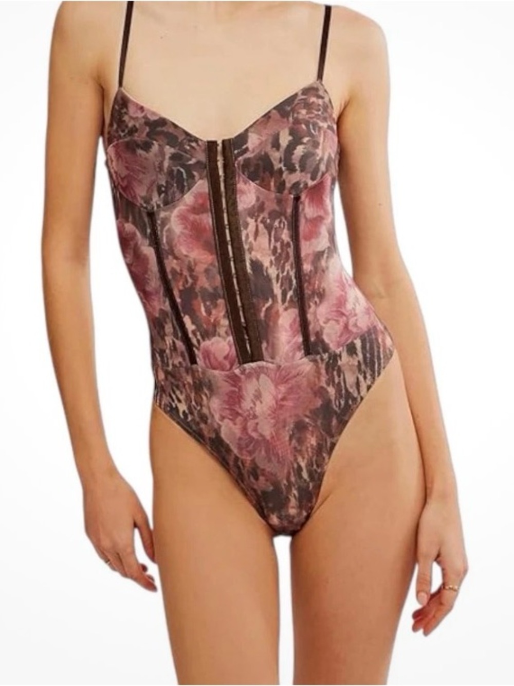 Free People Bodysuit Printed Night Rhythm